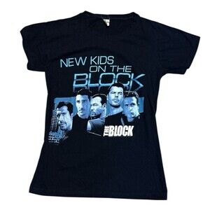 2008 Tour The Block Live NKOTB New Kids On The Block Black T Shirt Womens XL